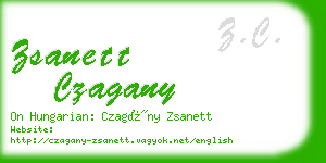 zsanett czagany business card